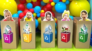 Five Kids Clean Up Trash Song Nursery Rhymes & Children's Songs