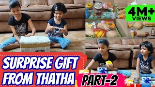 Surprise gift from Thatha-Part 2|miniature kitchen toys|gift unboxing|miniature kitchen set unboxing