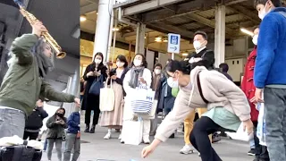 STREET SAXOPHONE PERFORMANCE in Japan