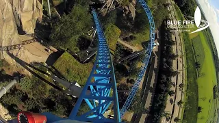 POV   blue fire Megacoaster powered by GAZPROM   Europa Park   OFFICIAL ONRIDE