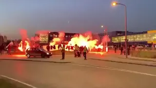 Class showing from CRAZY Ajax fans before 3-0 derby win at Feyenoord