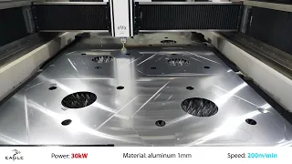 1mm ALUMINIUM FULL SHEET CUTTING | 30kW FIBER LASER MACHINE | EAGLE LASERS