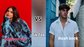 Addison Rea VS Noah Beck Tik Tok Battle 2021 August|Just Vibe With Me lol