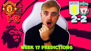 PREMIER LEAGUE 2022/23 WEEK 17 PREDICTIONS & TIPS | MAN UNITED VS FOREST, VILLA VS LIVERPOOL & MORE!