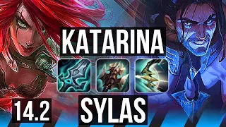 KATARINA vs SYLAS (MID) | 9 solo kills, Legendary, 22/4/8, 400+ games | TR Master | 14.2