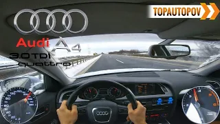 Audi A4 B8 3.0TDI quattro (176kW) |24| 4K SNOW DRIVE POV - ACCELERATION, ENGINE & SLIDES🔸TopAutoPOV