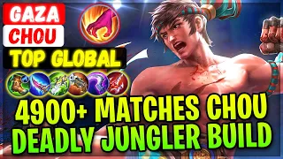 4900+ Matches Chou Deadly Jungler Build [ Top Global Chou ] Gaza - Mobile Legends Gameplay Build