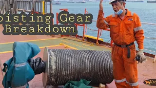 Deck Crane Hoisting Gear Damaged