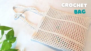🧶Amazing DIY Crochet Bag | Crochet Tote Bag | Back to Basic Crochet Net Bag | ViVi Berry Crochet