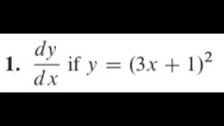 find the derivative of y = (3x + 1)^2