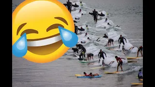 Oh my god ! The most crowded surf spot in the world ( Biarritz )