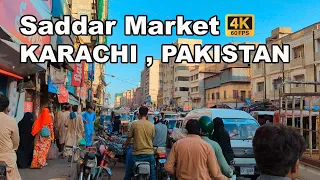 Saddar Market Walking Tour | Karachi, Pakistan | Full Mooni Vlogs | 4K UHD