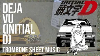 Trombone Sheet Music: How to play Deja Vu (Initial D) by Dave Rodgers