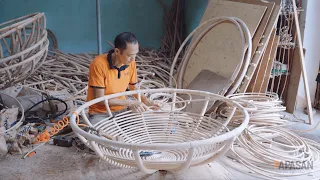 Quy trình nghệ nhân sản xuất ghế mây Papasan  - Papasan Việt Nam