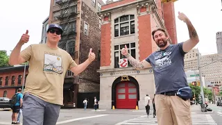 Inside Ghostbusters Firehouse In NYC - Friends Apartment & Cosby Show House / Eating At Katz’s Deli