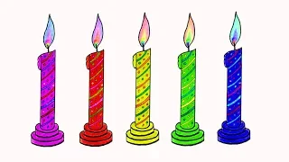 Candle Drawing Very easy step by step| how to draw candle| mombatti kaise banaye