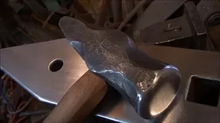 Blacksmithing - forging a cross peen hammer (swedish variant)