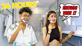 Copying My Best Friend *VISHAL* For 24 Hours || AAYU VLOGS