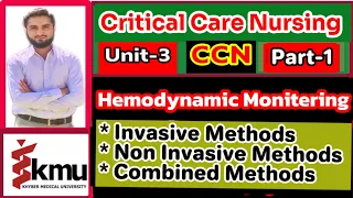 Hemodynamic monitoring (Invasive, Non Invasive & Combine Approach [CCN]{Unit-3, Part-1}{BSN/Post-RN}