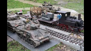 US Tank ´s RC 1:16 Bahnverladung + Tamiya M4 Sherman