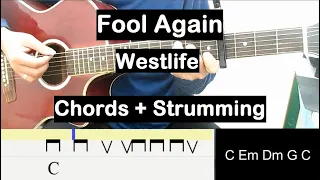 Fool Again Guitar Strumming Pattern Tutorial (Westlife) Guitar Chords Beginner Guitar Lesson