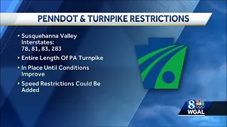 PennDOT, Pa. Turnpike implement vehicle restrictions