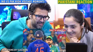 Pakistani Couple Reacts To India vs Pakistan High Voltage Moments | Heat up Moments In Cricket