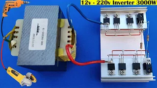 How to Make Simple Inverter 3000W , Sine Wave Modified , 8 Transistor