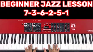 Most Beautiful Beginner Jazz Piano Chords Ever? 7-3-6-2-5-1 Progression