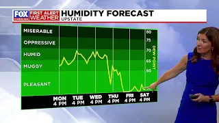 Pop-up afternoon storms possible the next few days with increased humidity