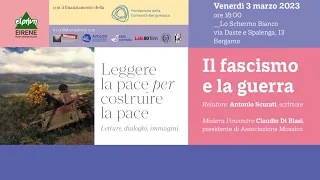 "Il fascismo e la guerra", incontro con lo scrittore Antonio Scurati