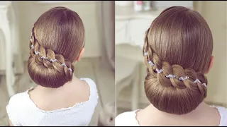 The Most Elegant  Bun with Braids