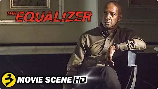 THE EQUALIZER | McCall takes out Pushkin | Bathroom Scene | Denzel Washington