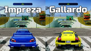 NFS Most Wanted: Subaru Impreza WRX STI vs Lamborghini Gallardo - Drag Race