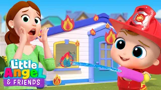 The Rescue Team is Here! | Rescue Song | Little Angel And Friends Kid Songs