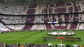 This was the atmosphere of the bernabeu before Real - Atletico game