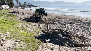 Beach clean up continues in areas with debris