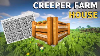 Minecraft Aesthetic | How to Build Creeper Gunpowder Farm in Survival