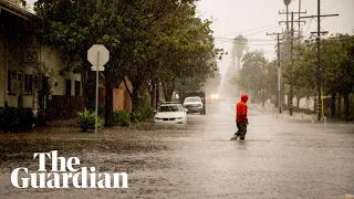 California battered by hurricane-force winds and heavy rain