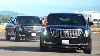 US President Arrives and Departs Oregon, Air Force One