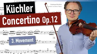Küchler Concertino Op. 12 | 3. Movement | violin sheet music | Piano Accompaniment | var. tempi