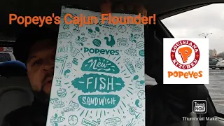 Popeye's Cajun Flounder Fish Sandwich Review!!