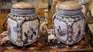 How to Decorate a Shabby Chic Glass Jar!!