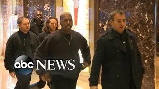 Kanye West Arrives at Trump Tower