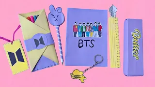 (part - 1) How to make BTS Stationery set at home /DIY handmade stationery set / bts stationery