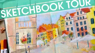 This sketchbook has had many lives! 🤩SKETCHBOOK TOUR🤩