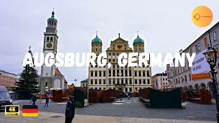 Augsburg, Germany 4K City Winter Walking Tour (2023)