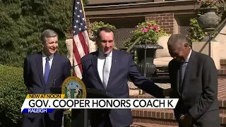 Coach K honored with award for his legendary work with Duke