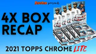 2021 Topps Chrome LITE Baseball -- 4x BOX BREAK RECAP -- $400 WORTH IT?