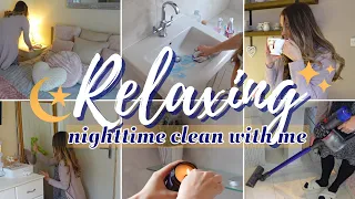 Relaxing night time clean with me - after dark speed cleaning motivation UK 2021